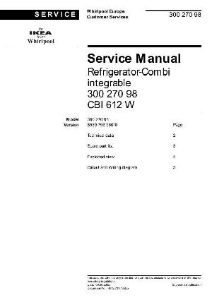 Сервисная инструкция Whirlpool CBI-612 ― Manual-Shop.ru