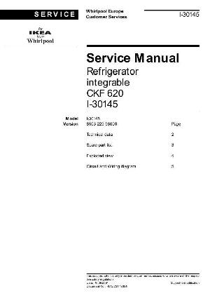 Сервисная инструкция Whirlpool CKF-620 ― Manual-Shop.ru