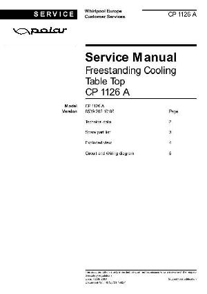 Сервисная инструкция Whirlpool CP-1126A ― Manual-Shop.ru