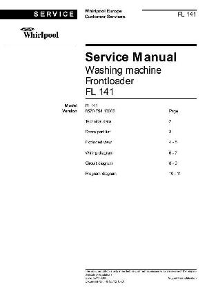 Сервисная инструкция Whirlpool FL-141 ― Manual-Shop.ru