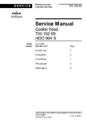 Сервисная инструкция Whirlpool HOO-904W ― Manual-Shop.ru