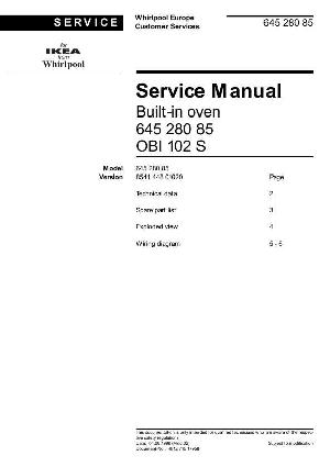 Сервисная инструкция Whirlpool OBI-102 ― Manual-Shop.ru