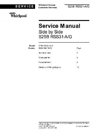 Сервисная инструкция Whirlpool S-25B RSS31 ― Manual-Shop.ru
