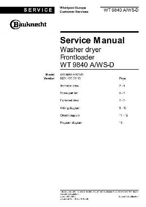 Service manual Whirlpool WT-9840 ― Manual-Shop.ru