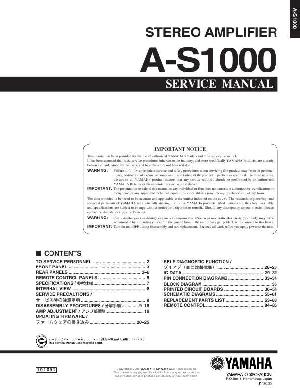 Сервисная инструкция Yamaha A-S1000 ― Manual-Shop.ru