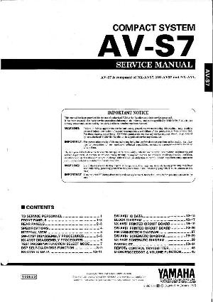 Service manual Yamaha AV-S7 ― Manual-Shop.ru