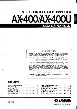Сервисная инструкция Yamaha AX-400 ― Manual-Shop.ru