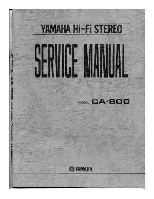 Сервисная инструкция Yamaha CA-800 ― Manual-Shop.ru
