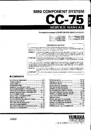 Сервисная инструкция Yamaha CC-75  ― Manual-Shop.ru