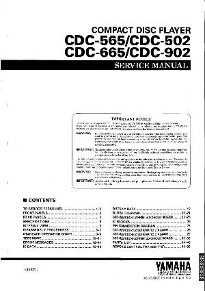 Сервисная инструкция Yamaha CDC-502, CDC-565, CDC-665, CDC-902  ― Manual-Shop.ru