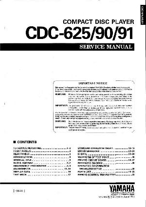 Сервисная инструкция Yamaha CDC-625, CDC-90, CDC-91 ― Manual-Shop.ru
