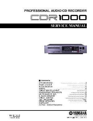 Сервисная инструкция Yamaha CDR-1000 ― Manual-Shop.ru