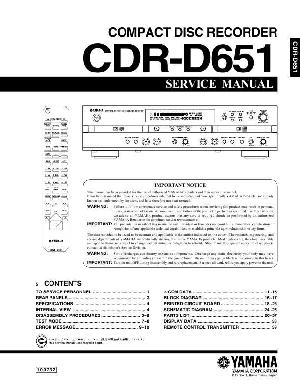 Сервисная инструкция Yamaha CDR-D651  ― Manual-Shop.ru