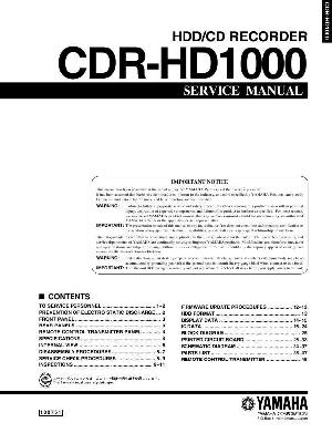 Сервисная инструкция Yamaha CDR-HD1000 ― Manual-Shop.ru