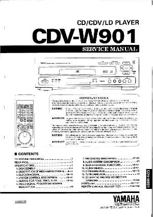 Сервисная инструкция Yamaha CDV-W901  ― Manual-Shop.ru