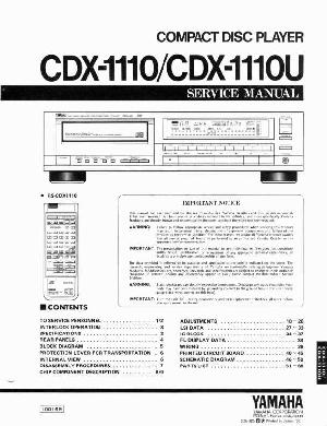 Сервисная инструкция Yamaha CDX-1110, CDX-1110U ― Manual-Shop.ru