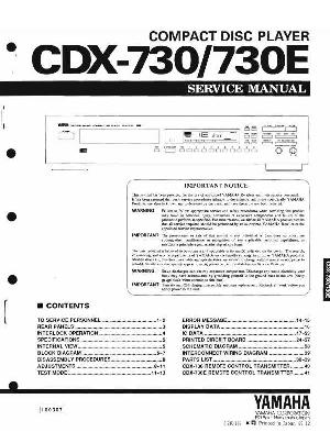 Сервисная инструкция Yamaha CDX-730, CDX-730E ― Manual-Shop.ru