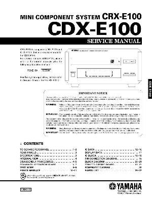 Сервисная инструкция Yamaha CDX-E100 ― Manual-Shop.ru