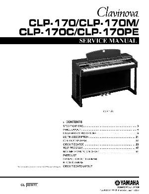 Сервисная инструкция Yamaha CLP-170, CLP-170M, CLP-170C, CLP-170PE  ― Manual-Shop.ru