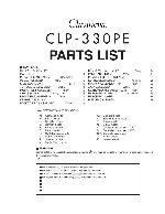 Сервисная инструкция Yamaha CLP-330PE PARTS