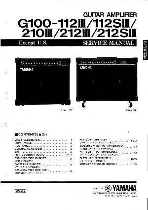 Сервисная инструкция Yamaha G100-112III, G100-112SIII, G100-210III, G100-212III, G100-212SIII ― Manual-Shop.ru