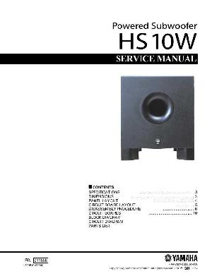 Сервисная инструкция Yamaha HS10W ― Manual-Shop.ru