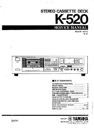 Сервисная инструкция Yamaha K-520 ― Manual-Shop.ru