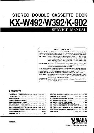 Сервисная инструкция Yamaha K-902, KX-W392, KX-W492 ― Manual-Shop.ru