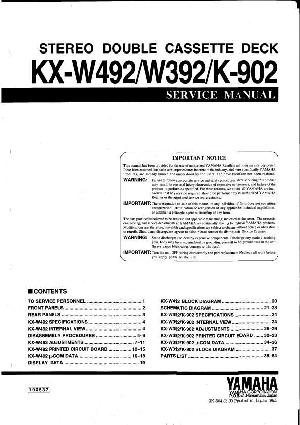 Сервисная инструкция Yamaha K-902, KX-W392, KX-W492 ― Manual-Shop.ru