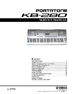 Сервисная инструкция Yamaha KB-280 ― Manual-Shop.ru