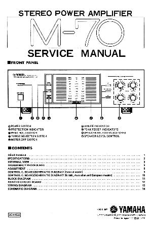 Сервисная инструкция Yamaha M-70 ― Manual-Shop.ru