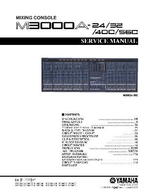 Сервисная инструкция Yamaha M3000A ― Manual-Shop.ru