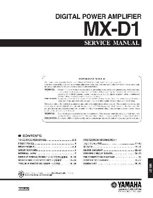 Сервисная инструкция Yamaha MX-D1 ― Manual-Shop.ru