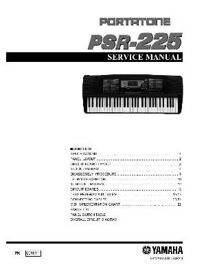 Сервисная инструкция Yamaha PSR-225  ― Manual-Shop.ru