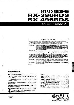 Сервисная инструкция Yamaha RX-396RDS, RX-496RDS  ― Manual-Shop.ru