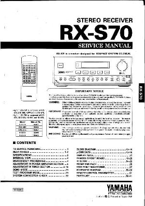 Service manual Yamaha RX-S70 ― Manual-Shop.ru