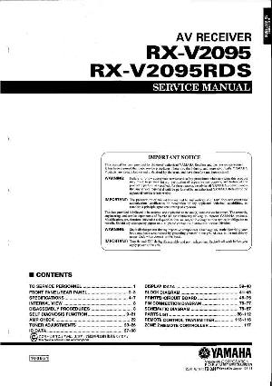 Сервисная инструкция Yamaha RX-V2095, RX-V2095RDS  ― Manual-Shop.ru