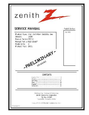 Сервисная инструкция Zenith DTV1080 ― Manual-Shop.ru