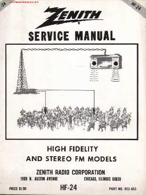 Сервисная инструкция Zenith HF-24 ― Manual-Shop.ru