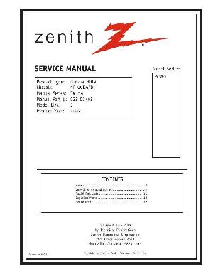 Сервисная инструкция Zenith P60W26 ― Manual-Shop.ru
