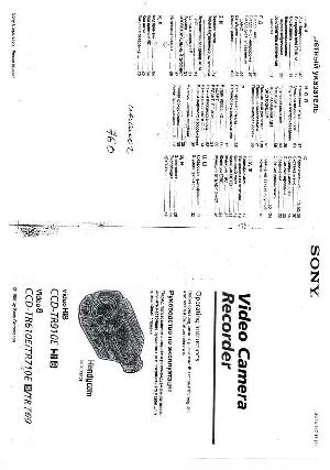 User manual Sony CCD-TR760E  ― Manual-Shop.ru