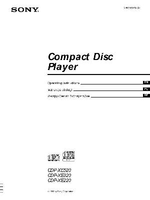 Инструкция Sony CDP-XE320  ― Manual-Shop.ru