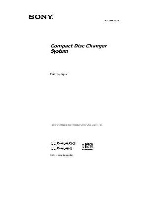 Инструкция Sony CDX-454RF  ― Manual-Shop.ru