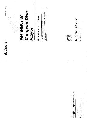 User manual Sony CDX-L350  ― Manual-Shop.ru