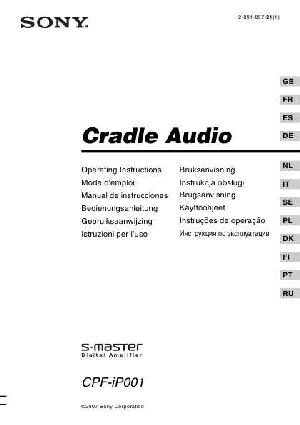 User manual Sony CPF-iP001  ― Manual-Shop.ru