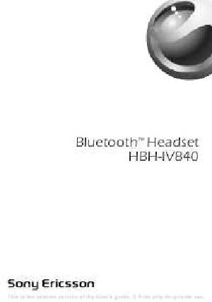 Инструкция Sony Ericsson HBH-IV840  ― Manual-Shop.ru