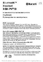 Инструкция Sony Ericsson HBH-PV710 