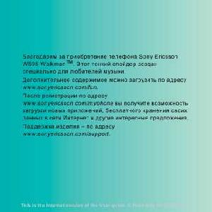 Инструкция Sony Ericsson W595  ― Manual-Shop.ru