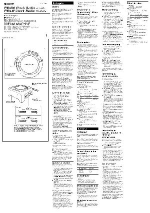 Инструкция Sony ICF-C217L  ― Manual-Shop.ru