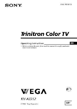 Инструкция Sony KV-AZ212M91  ― Manual-Shop.ru